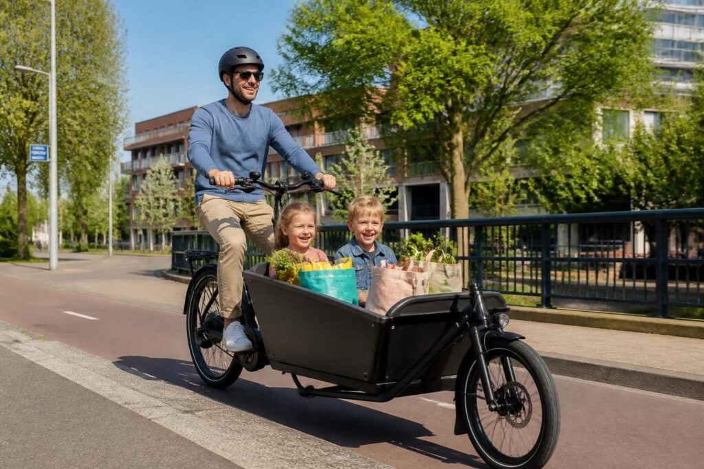 découvrez le vélo cargo électrique, la solution idéale pour transporter vos enfants et vos courses facilement, sans utiliser la voiture. pratique, écologique et économique !