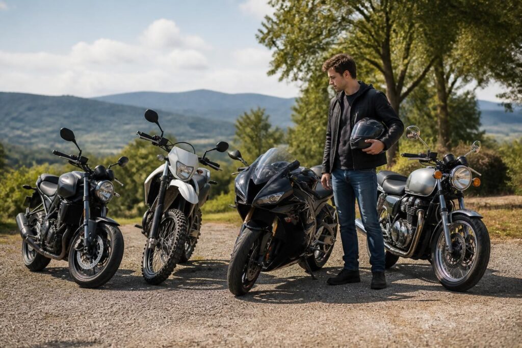 découvrez nos conseils pour bien choisir votre première moto en fonction de votre usage, que ce soit pour la ville, les balades ou les trajets quotidiens.